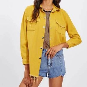 Romwe yellow cotton jacket